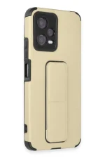 Newface Xiaomi Poco X5 5G Kılıf Mega Standlı Silikon - Gold - Görsel 2
