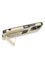 Newface Xiaomi Poco X5 5G Kılıf Mega Standlı Silikon - Gold - Görsel 5