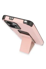 Newface Xiaomi Poco X5 5G Kılıf Mega Standlı Silikon - Pudra - Görsel 4