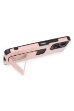 Newface Xiaomi Poco X5 5G Kılıf Mega Standlı Silikon - Pudra - Görsel 5