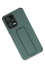 Newface Xiaomi Poco X5 5G Kılıf Mega Standlı Silikon - Yeşil - Görsel 3