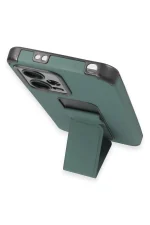 Newface Xiaomi Poco X5 5G Kılıf Mega Standlı Silikon - Yeşil - Görsel 4