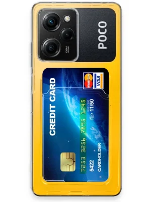 Newface Xiaomi Poco X5 Pro 5G Kılıf Kart Şeffaf Silikon - Şeffaf