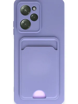 Newface Xiaomi Poco X5 Pro 5G Kılıf Kelvin Kartvizitli Silikon - Lila