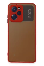 Newface Xiaomi Poco X5 Pro 5G Kılıf Montreal Silikon Kapak - Kırmızı