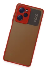 Newface Xiaomi Poco X5 Pro 5G Kılıf Montreal Silikon Kapak - Kırmızı - Görsel 3