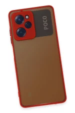 Newface Xiaomi Poco X5 Pro 5G Kılıf Montreal Silikon Kapak - Kırmızı - Görsel 4