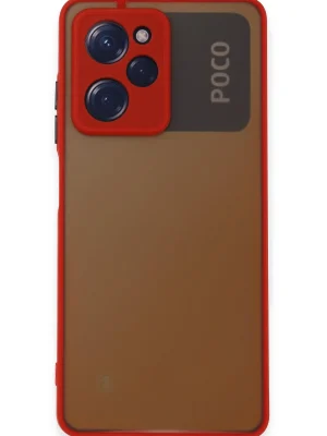 Newface Xiaomi Poco X5 Pro 5G Kılıf Montreal Silikon Kapak - Kırmızı