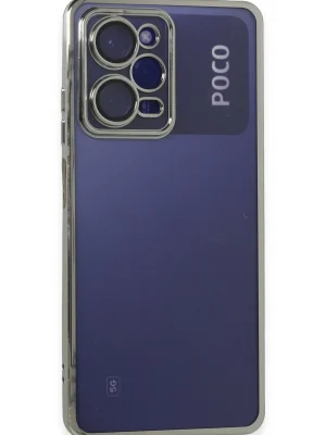 Newface Xiaomi Poco X5 Pro 5G Kılıf Razer Lensli Silikon - Gümüş