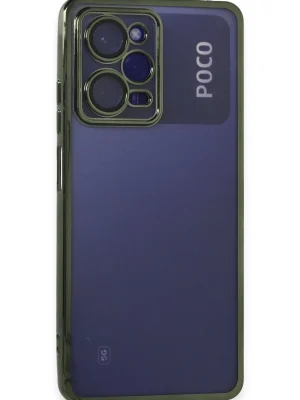 Newface Xiaomi Poco X5 Pro 5G Kılıf Razer Lensli Silikon - Yeşil
