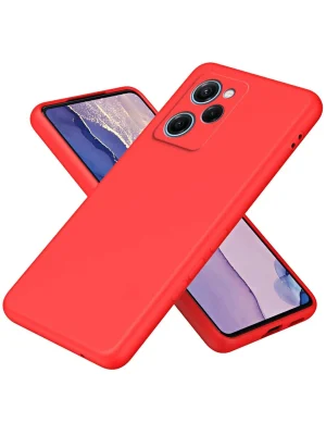 Newface Xiaomi Poco X5 Pro 5G Nano içi Kadife Silikon - Kırmızı