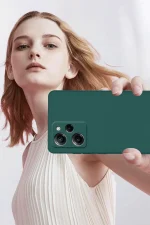 Newface Xiaomi Poco X5 Pro 5G Nano içi Kadife Silikon - Koyu Yeşil - Görsel 2