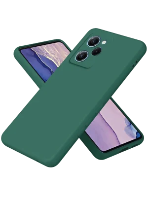 Newface Xiaomi Poco X5 Pro 5G Nano içi Kadife Silikon - Koyu Yeşil