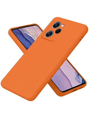 Newface Xiaomi Poco X5 Pro 5G Nano içi Kadife Silikon - Turuncu