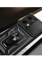 Newface Xiaomi Poco X6 Kılıf Pars Lens Yüzüklü Silikon - Gold - Görsel 2