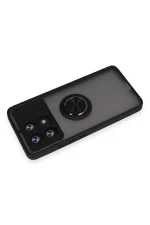 Newface Xiaomi Poco X6 Pro Kılıf Montreal Yüzüklü Silikon Kapak - Siyah - Görsel 3