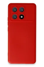 Newface Xiaomi Poco X6 Pro Kılıf Nano içi Kadife Silikon - Kırmızı