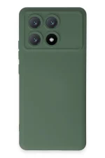 Newface Xiaomi Poco X6 Pro Kılıf Nano içi Kadife Silikon - Koyu Yeşil