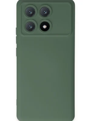 Newface Xiaomi Poco X6 Pro Kılıf Nano içi Kadife Silikon - Koyu Yeşil