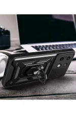 Newface Xiaomi Poco X6 Pro Kılıf Pars Lens Yüzüklü Silikon - Lacivert - Görsel 4