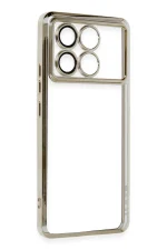 Newface Xiaomi Poco X6 Pro Kılıf Razer Lensli Silikon - Gold - Görsel 3