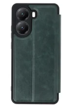 Newface Xiaomi Poco X7 Pro Kılıf Flip Cover - Koyu Yeşil - Görsel 2