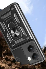 Newface Xiaomi Poco X7 Pro Kılıf Pars Lens Yüzüklü Silikon - Kırmızı - Görsel 5