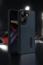 Newface Xiaomi Poco X7 Pro Kılıf Sara Kartvizitli Deri Kılıf - Kırmızı - Görsel 2
