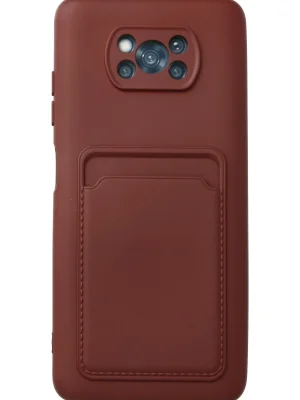 Newface Xiaomi Pocophone X3 Kılıf Kelvin Kartvizitli Silikon - Bordo