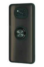 Newface Xiaomi Pocophone X3 Kılıf Montreal Yüzüklü Silikon Kapak - Yeşil - Görsel 2