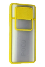 Newface Xiaomi Pocophone X3 Kılıf Palm Buzlu Kamera Sürgülü Silikon - Sarı - Görsel 3