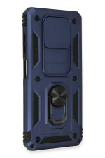 Newface Xiaomi Pocophone X3 Kılıf Pars Lens Yüzüklü Silikon - Lacivert - Görsel 2