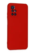 Newface Xiaomi Redmi 10 2022 Kılıf Nano içi Kadife Silikon - Kırmızı - Görsel 2