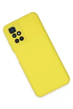Newface Xiaomi Redmi 10 2022 Kılıf Nano içi Kadife Silikon - Sarı - Görsel 3