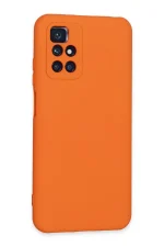 Newface Xiaomi Redmi 10 2022 Kılıf Nano içi Kadife Silikon - Turuncu - Görsel 2