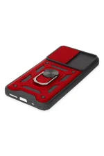 Newface Xiaomi Redmi 10 2022 Kılıf Pars Lens Yüzüklü Silikon - Kırmızı - Görsel 5