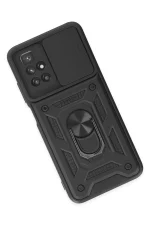 Newface Xiaomi Redmi 10 2022 Kılıf Pars Lens Yüzüklü Silikon - Siyah - Görsel 3