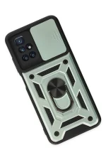 Newface Xiaomi Redmi 10 2022 Kılıf Pars Lens Yüzüklü Silikon - Yeşil - Görsel 3