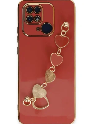 Newface Xiaomi Redmi 10C Kılıf Esila Silikon - Kırmızı