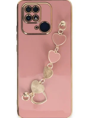 Newface Xiaomi Redmi 10C Kılıf Esila Silikon - Pudra