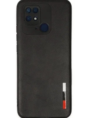 Newface Xiaomi Redmi 10C Kılıf Loop Deri Silikon - Siyah