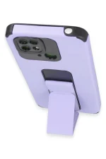 Newface Xiaomi Redmi 10C Kılıf Mega Standlı Silikon - Lila - Görsel 4