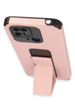 Newface Xiaomi Redmi 10C Kılıf Mega Standlı Silikon - Pudra - Görsel 4