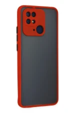 Newface Xiaomi Redmi 10C Kılıf Montreal Silikon Kapak - Kırmızı - Görsel 3