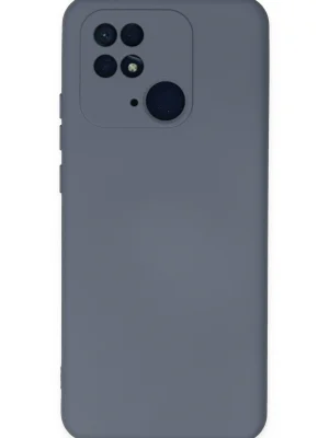 Newface Xiaomi Redmi 10C Kılıf Nano içi Kadife Silikon - Gri