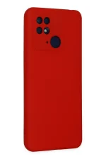 Newface Xiaomi Redmi 10C Kılıf Nano içi Kadife Silikon - Kırmızı - Görsel 3