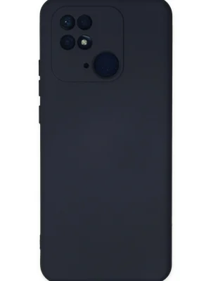 Newface Xiaomi Redmi 10C Kılıf Nano içi Kadife Silikon - Lacivert