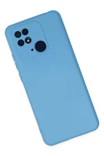 Newface Xiaomi Redmi 10C Kılıf Nano içi Kadife Silikon - Mavi - Görsel 2