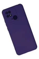 Newface Xiaomi Redmi 10C Kılıf Nano içi Kadife Silikon - Mor - Görsel 2