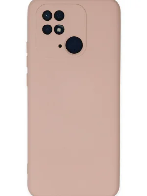 Newface Xiaomi Redmi 10C Kılıf Nano içi Kadife Silikon - Pudra